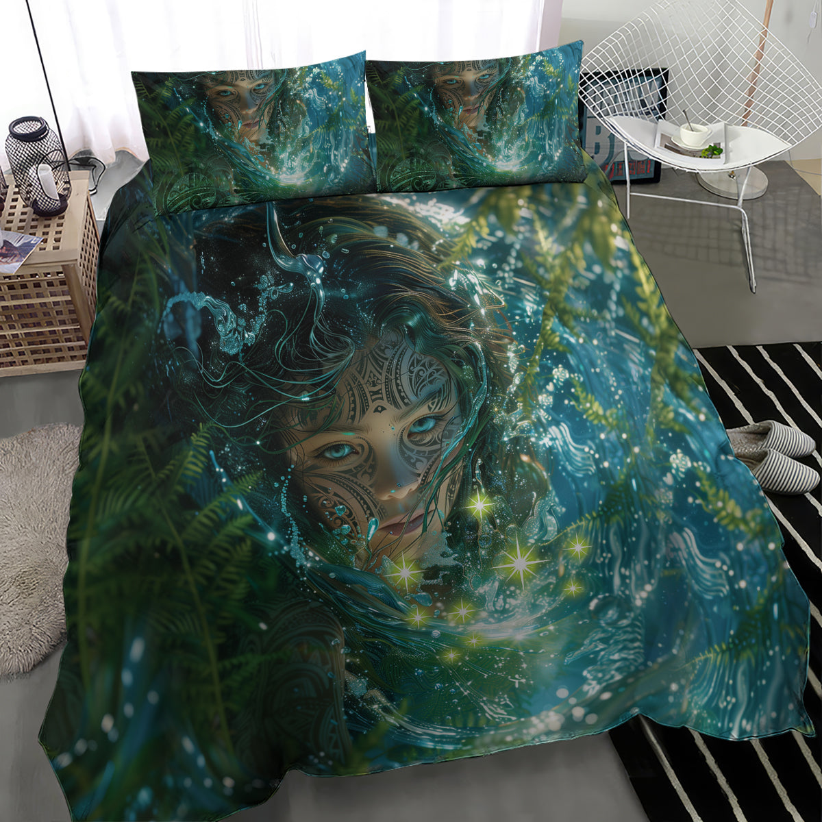 New Zealand Matariki Waiti Bedding Set Waimori and The Origin Of Life - Vibe Hoodie Shop