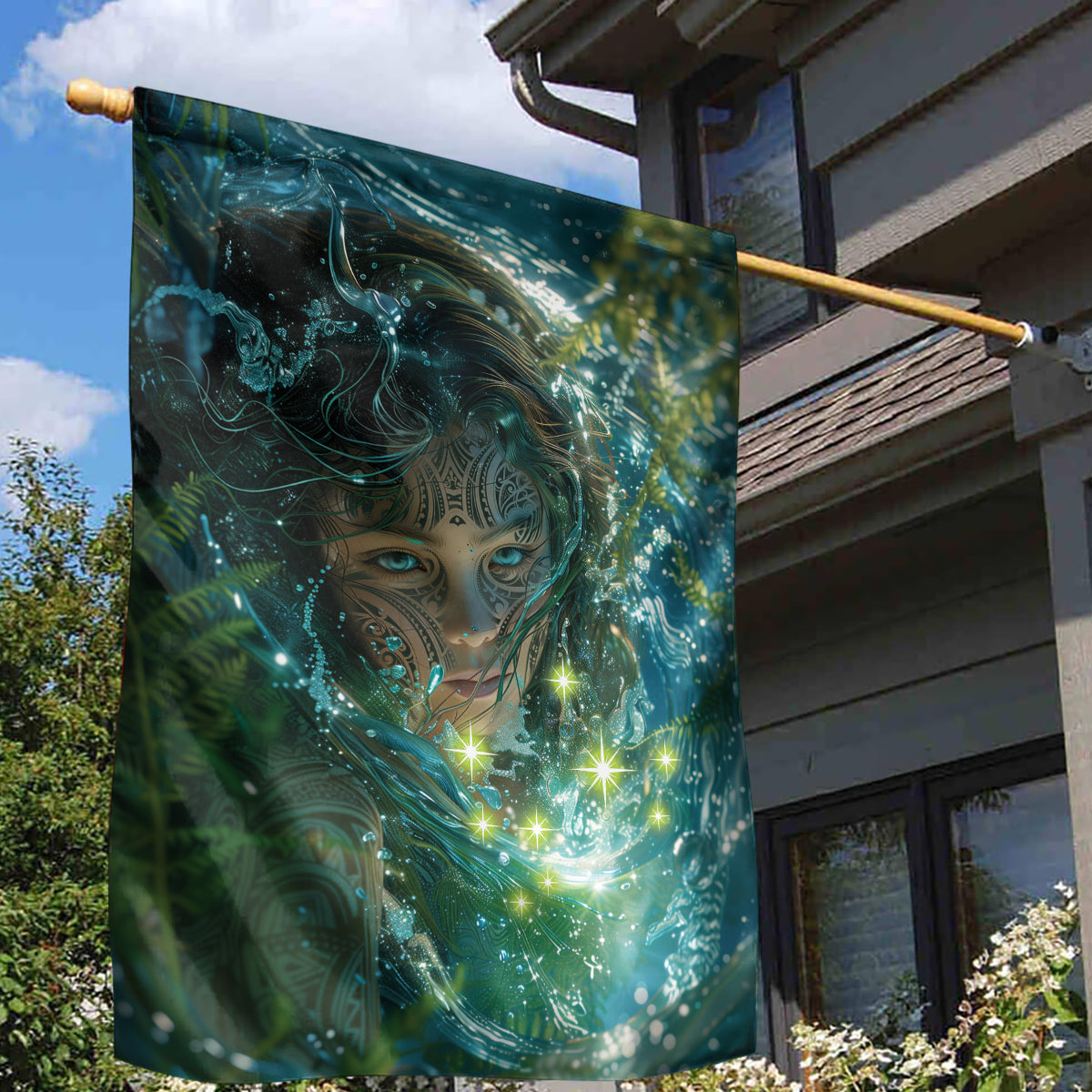 New Zealand Matariki Waiti Garden Flag Waimori and The Origin Of Life - Vibe Hoodie Shop