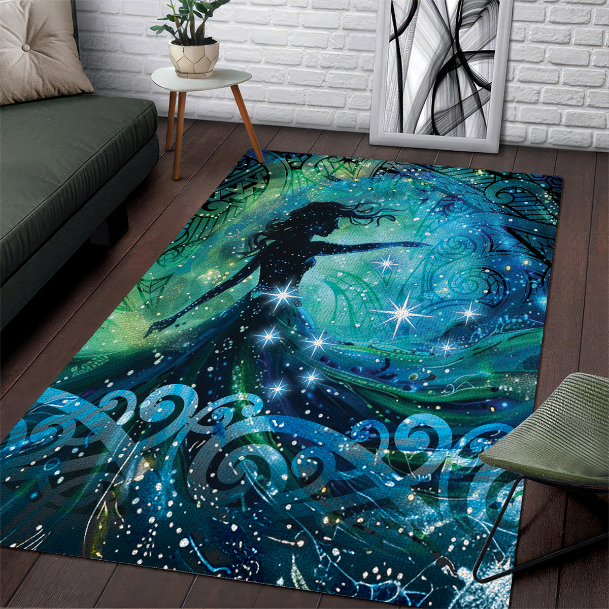 New Zealand Matariki Hiwa-i-te-rangi Area Rug Titiro ki nga Whetu Wishing Star - Vibe Hoodie Shop