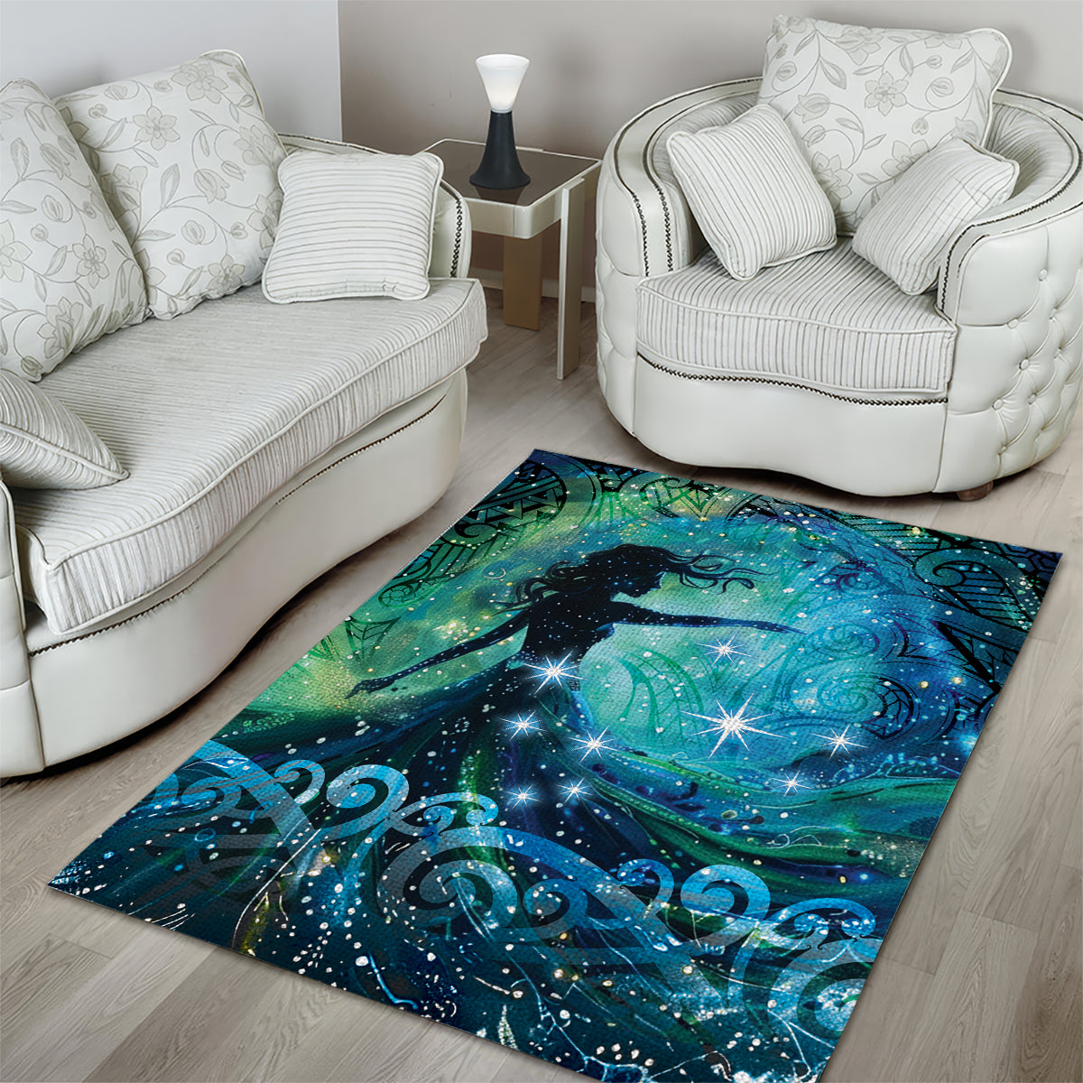 New Zealand Matariki Hiwa-i-te-rangi Area Rug Titiro ki nga Whetu Wishing Star - Vibe Hoodie Shop