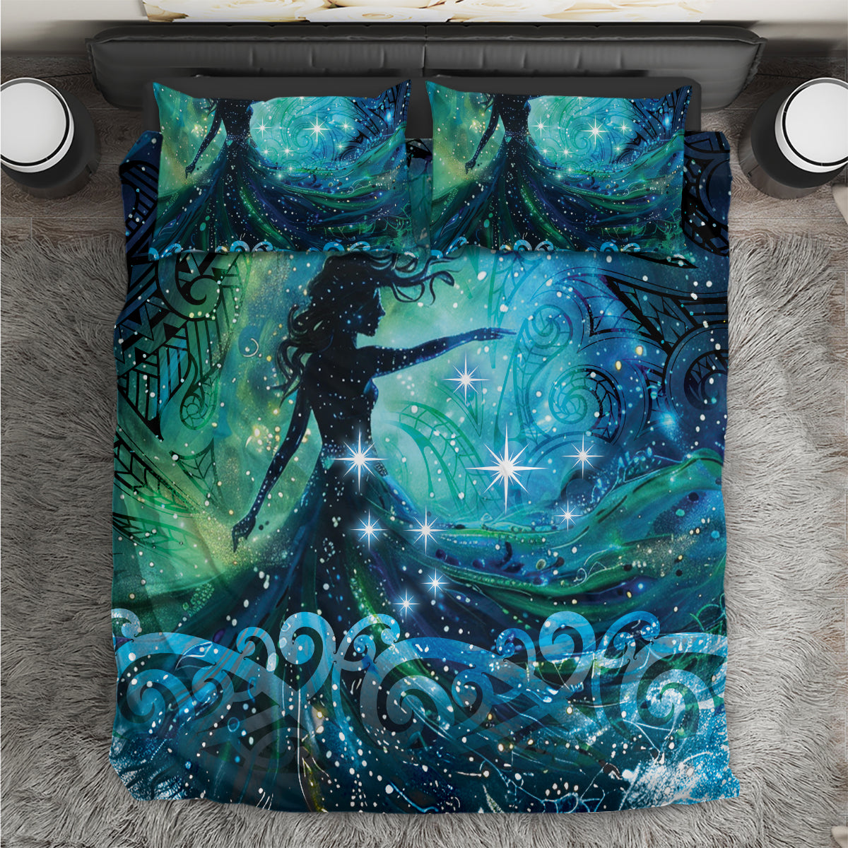 New Zealand Matariki Hiwa-i-te-rangi Bedding Set Titiro ki nga Whetu Wishing Star - Vibe Hoodie Shop