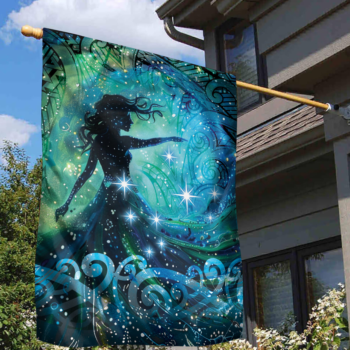 New Zealand Matariki Hiwa-i-te-rangi Garden Flag Titiro ki nga Whetu Wishing Star - Vibe Hoodie Shop