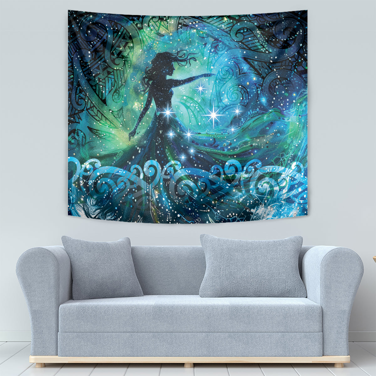 New Zealand Matariki Hiwa-i-te-rangi Tapestry Titiro ki nga Whetu Wishing Star - Vibe Hoodie Shop