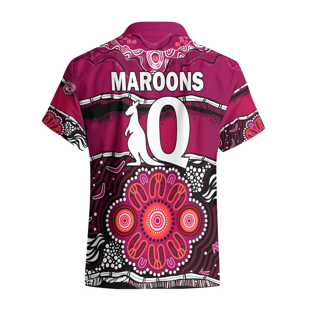 Maroons Rugby Hawaiian Shirt Aboriginal Queensland State of Origin - Vibe Hoodie Shop