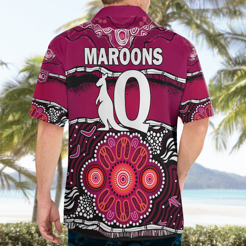 Maroons Rugby Hawaiian Shirt Aboriginal Queensland State of Origin - Vibe Hoodie Shop