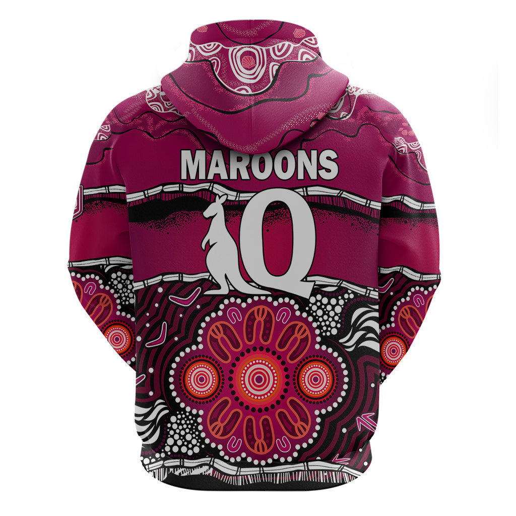 Maroons Rugby Hoodie Aboriginal Queensland State of Origin LT9 - Vibe Hoodie Shop