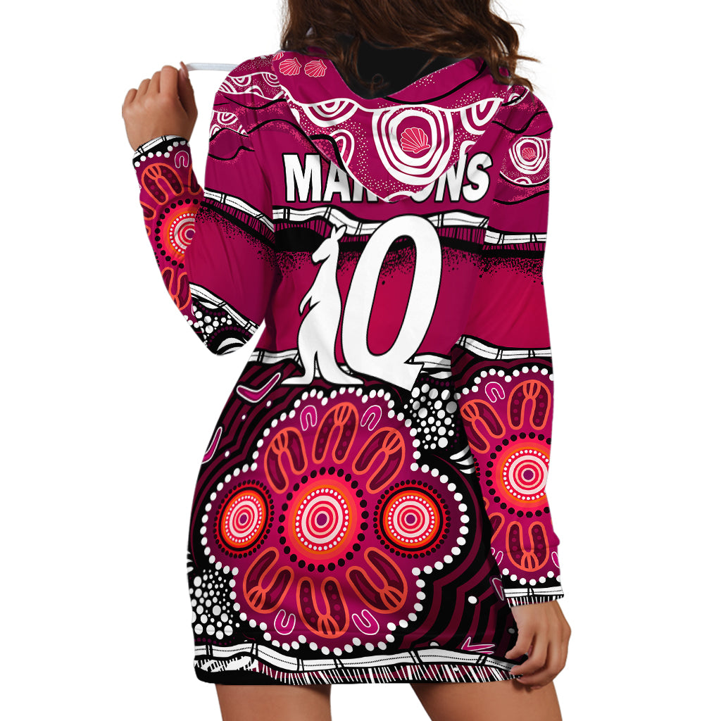Maroons Rugby Hoodie Dress Aboriginal Queensland State of Origin - Vibe Hoodie Shop