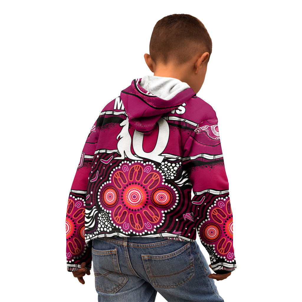 Maroons Rugby Kid Hoodie Aboriginal Queensland State of Origin - Vibe Hoodie Shop