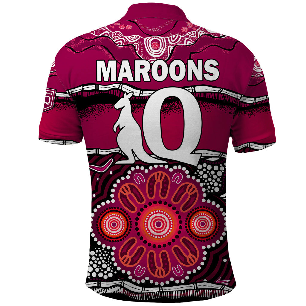 Maroons Rugby Polo Shirt Aboriginal Queensland State of Origin LT9 - Vibe Hoodie Shop