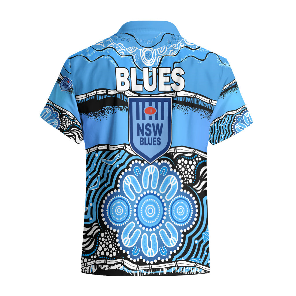 Blues Rugby Aboriginal Hawaiian Shirt New South Wales State of Origin - Vibe Hoodie Shop