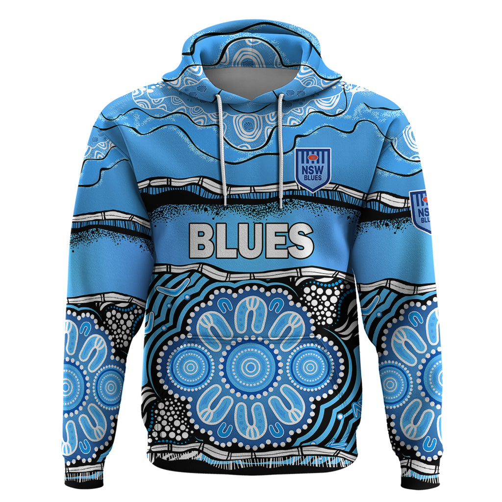 Blues Rugby Aboriginal Hoodie New South Wales State of Origin LT9 - Vibe Hoodie Shop