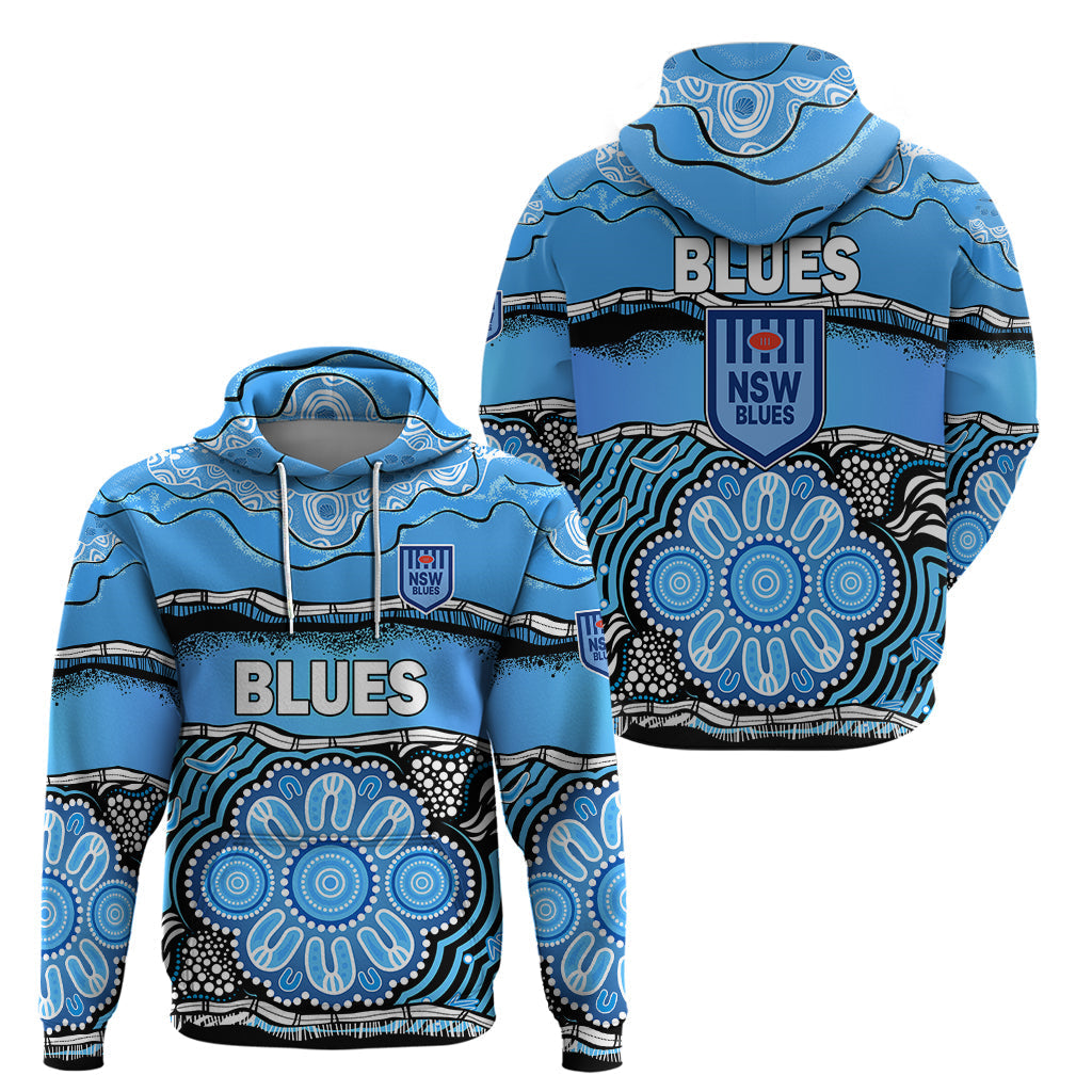 Blues Rugby Aboriginal Hoodie New South Wales State of Origin LT9 - Vibe Hoodie Shop