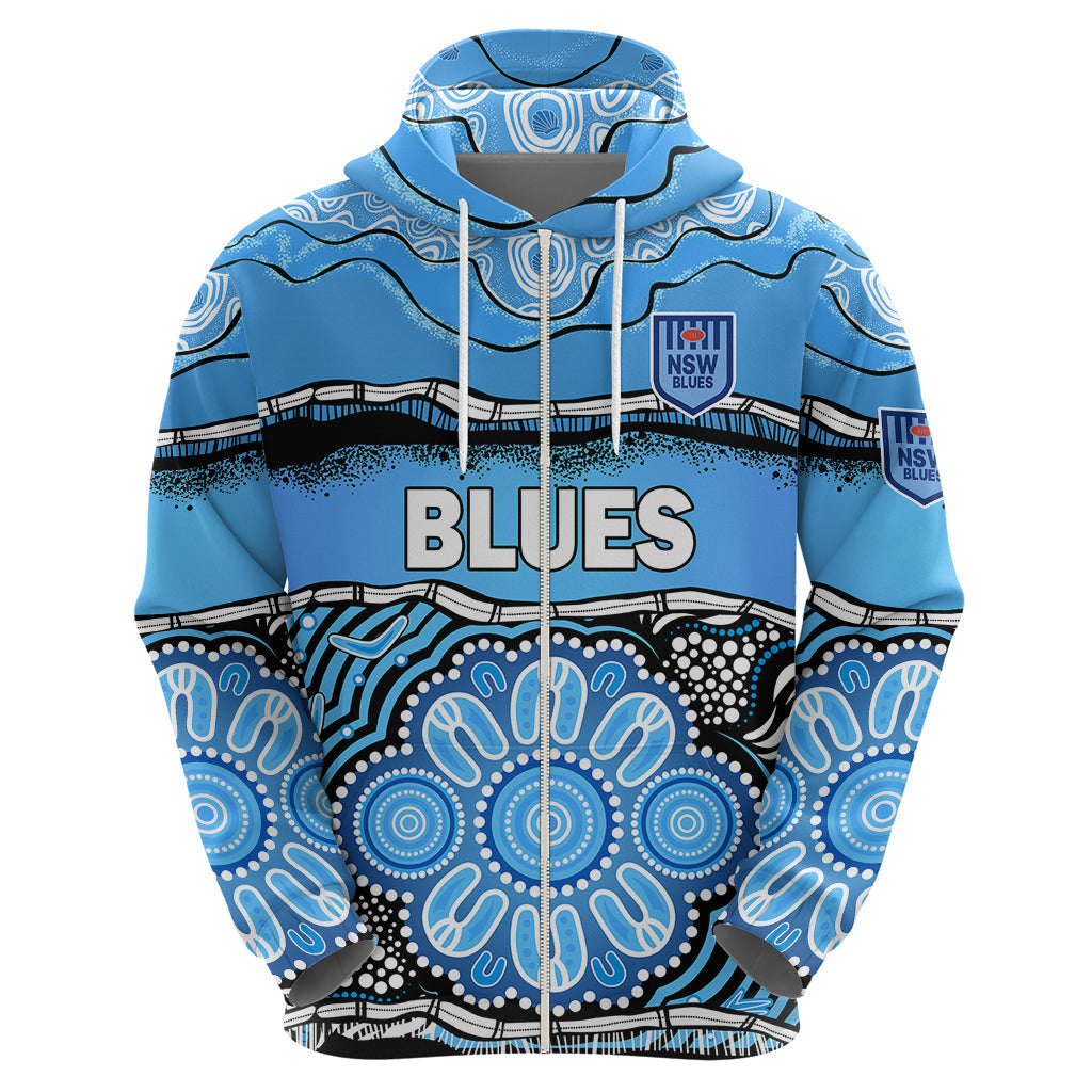 Blues Rugby Aboriginal Hoodie New South Wales State of Origin LT9 - Vibe Hoodie Shop
