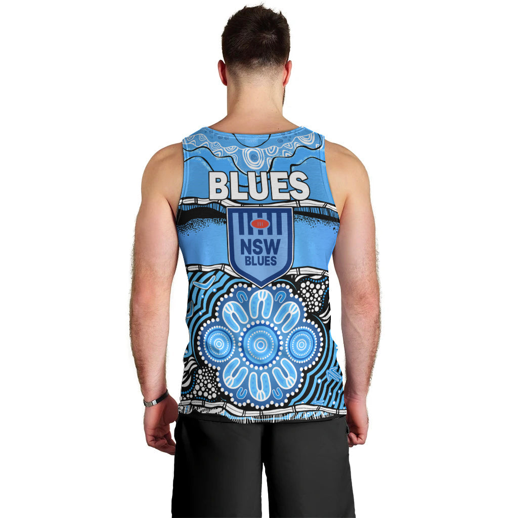 Blues Rugby Aboriginal Men Tank Top New South Wales State of Origin - Vibe Hoodie Shop