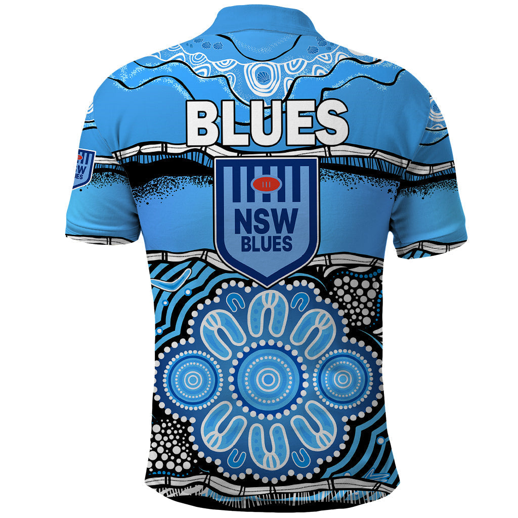 Blues Rugby Aboriginal Polo Shirt New South Wales State of Origin LT9 - Vibe Hoodie Shop