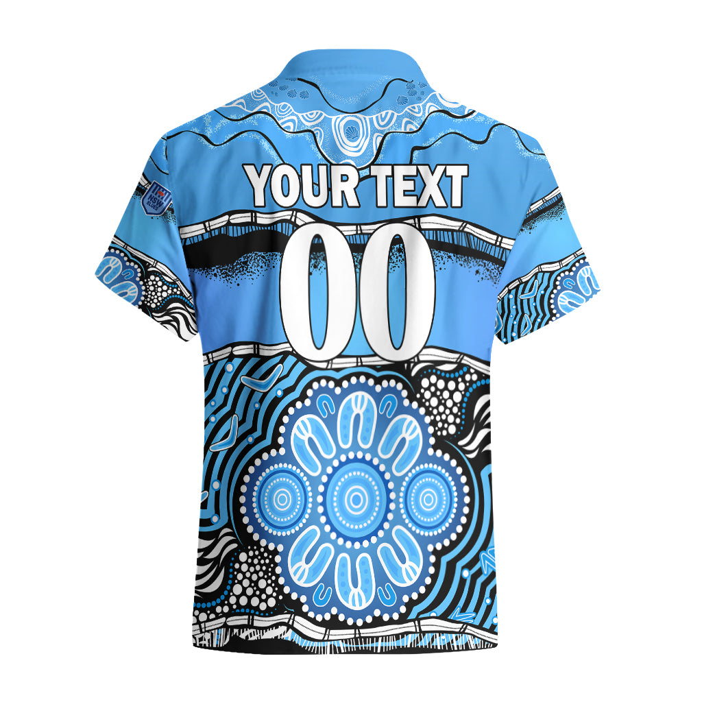 (Custom Text And Number) Blues Rugby Aboriginal Hawaiian Shirt New South Wales State of Origin - Vibe Hoodie Shop