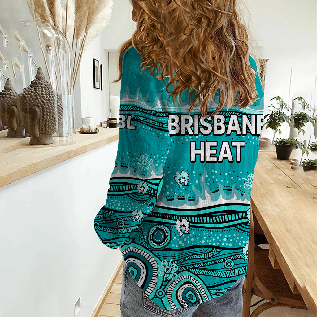 Australia Heat Cricket Women Casual Shirt Indigenous 2023 - Vibe Hoodie Shop