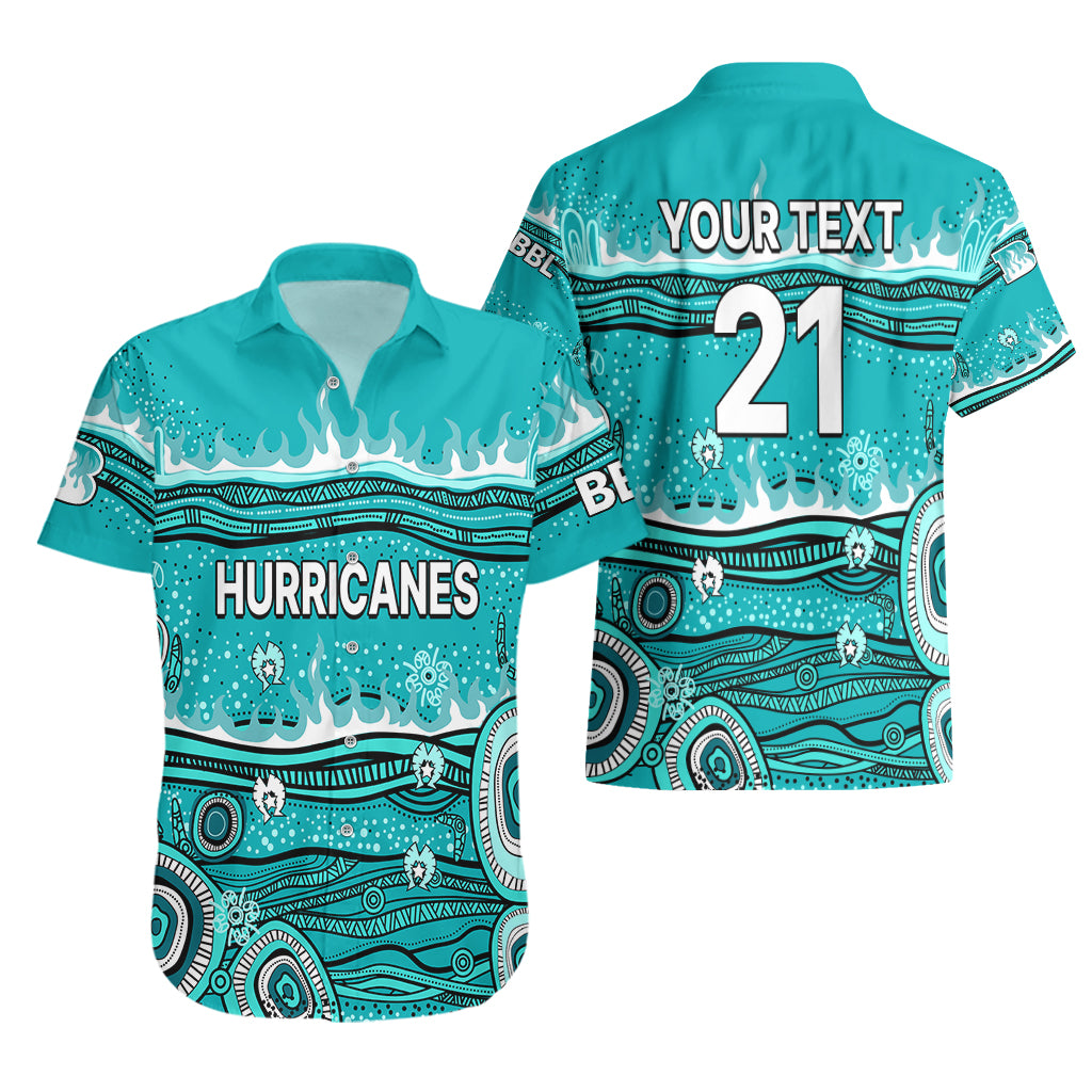 (Custom Text And Number) Australia Heat Cricket Hawaiian Shirt Indigenous 2023 - Vibe Hoodie Shop