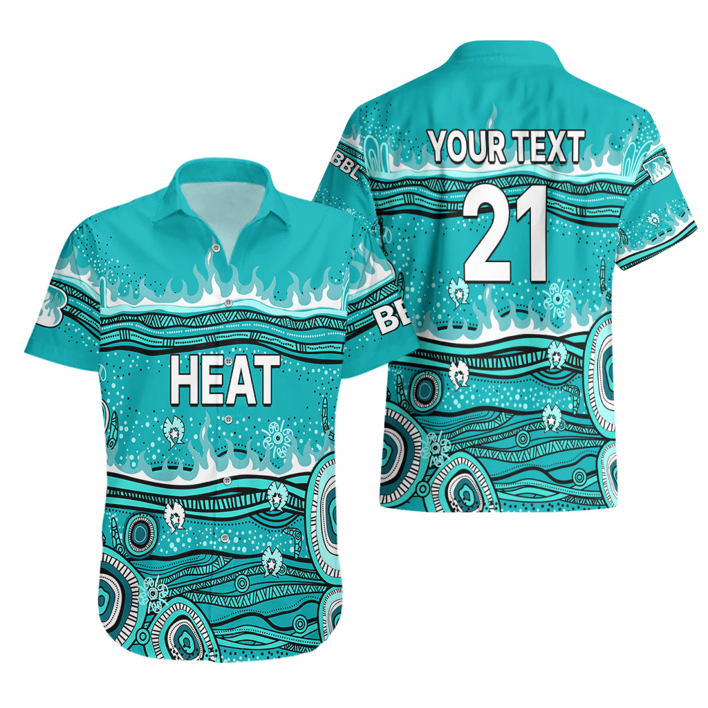(Custom Text And Number) Australia Heat Cricket Hawaiian Shirt Indigenous 2023 - Vibe Hoodie Shop