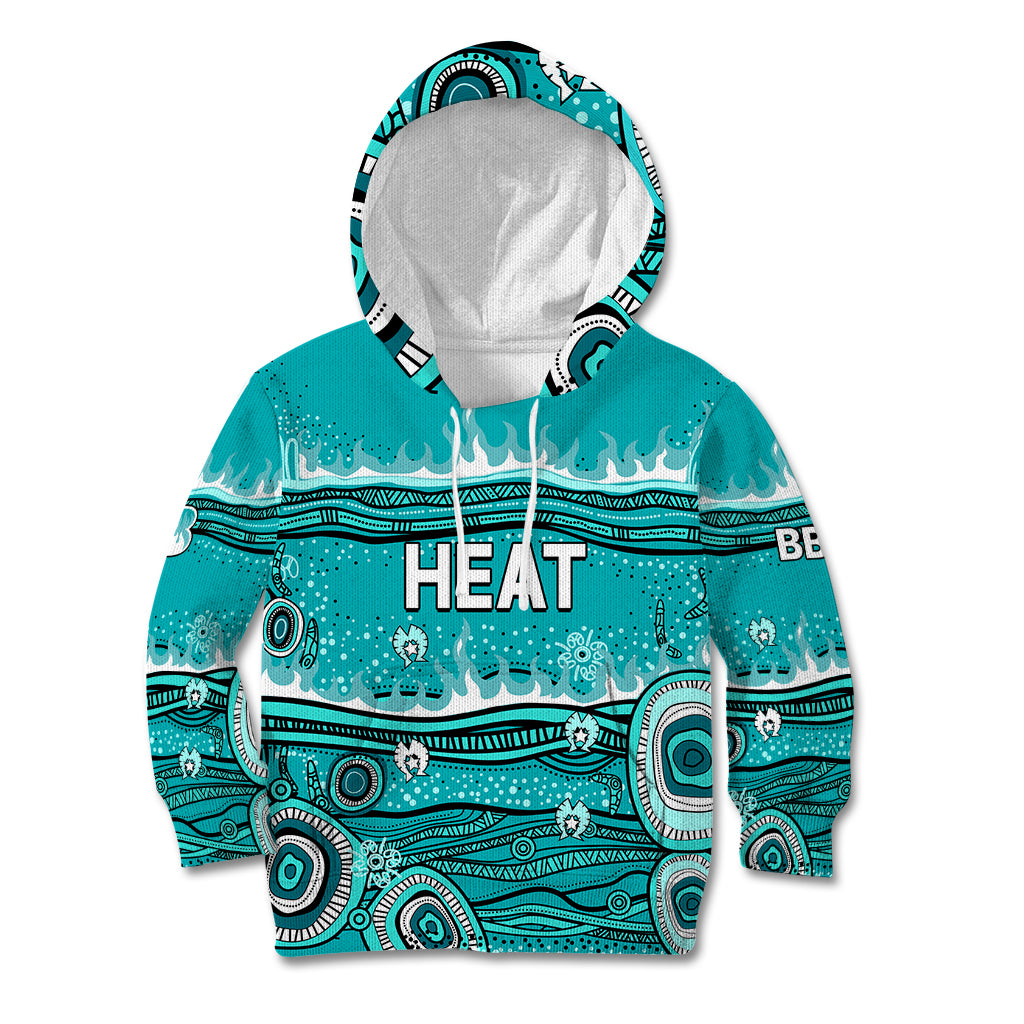 (Custom Text And Number) Australia Heat Cricket Kid Hoodie Indigenous 2023 - Vibe Hoodie Shop