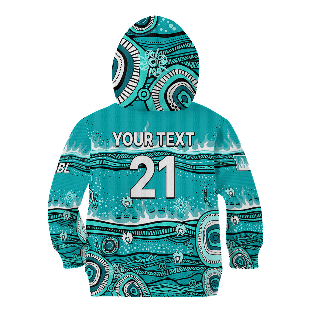 (Custom Text And Number) Australia Heat Cricket Kid Hoodie Indigenous 2023 - Vibe Hoodie Shop