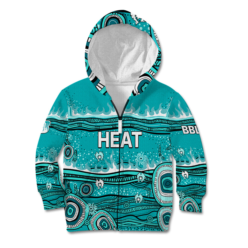 (Custom Text And Number) Australia Heat Cricket Kid Hoodie Indigenous 2023 - Vibe Hoodie Shop