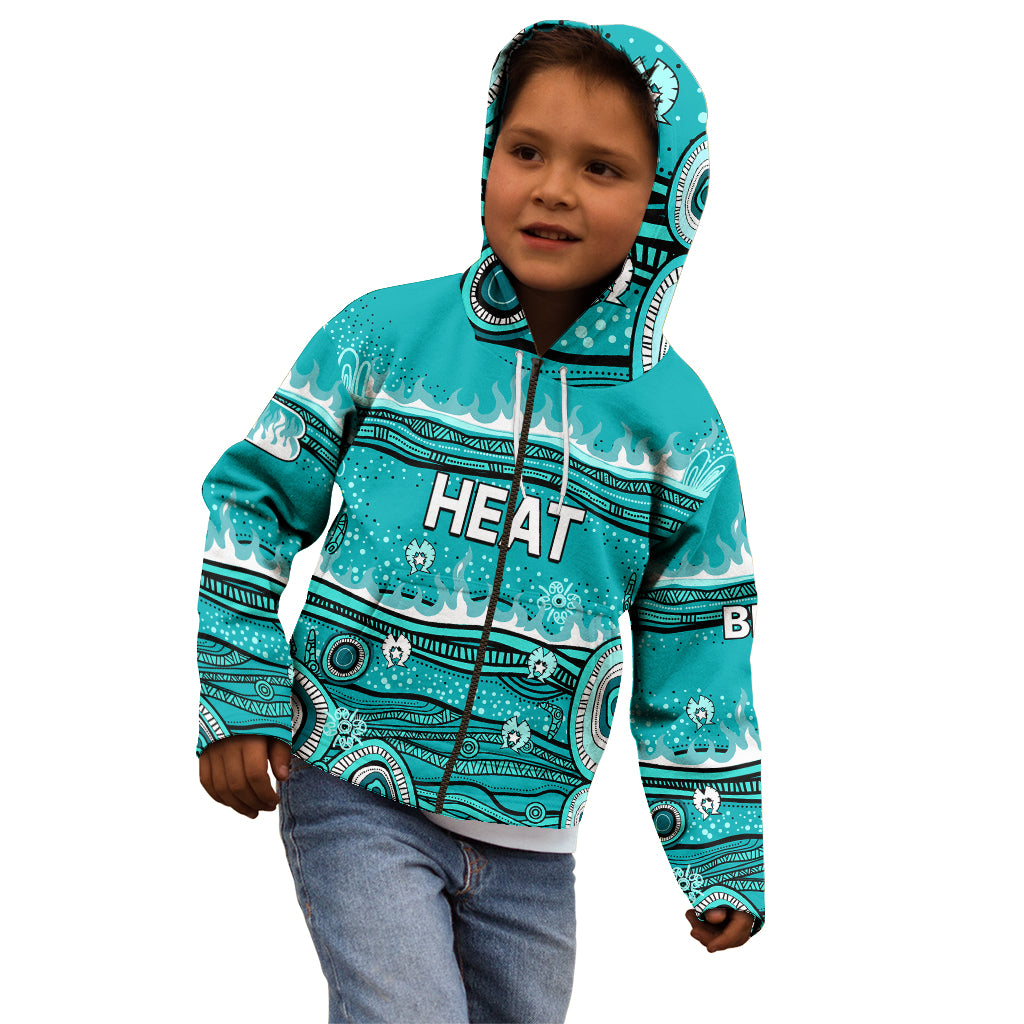 (Custom Text And Number) Australia Heat Cricket Kid Hoodie Indigenous 2023 - Vibe Hoodie Shop