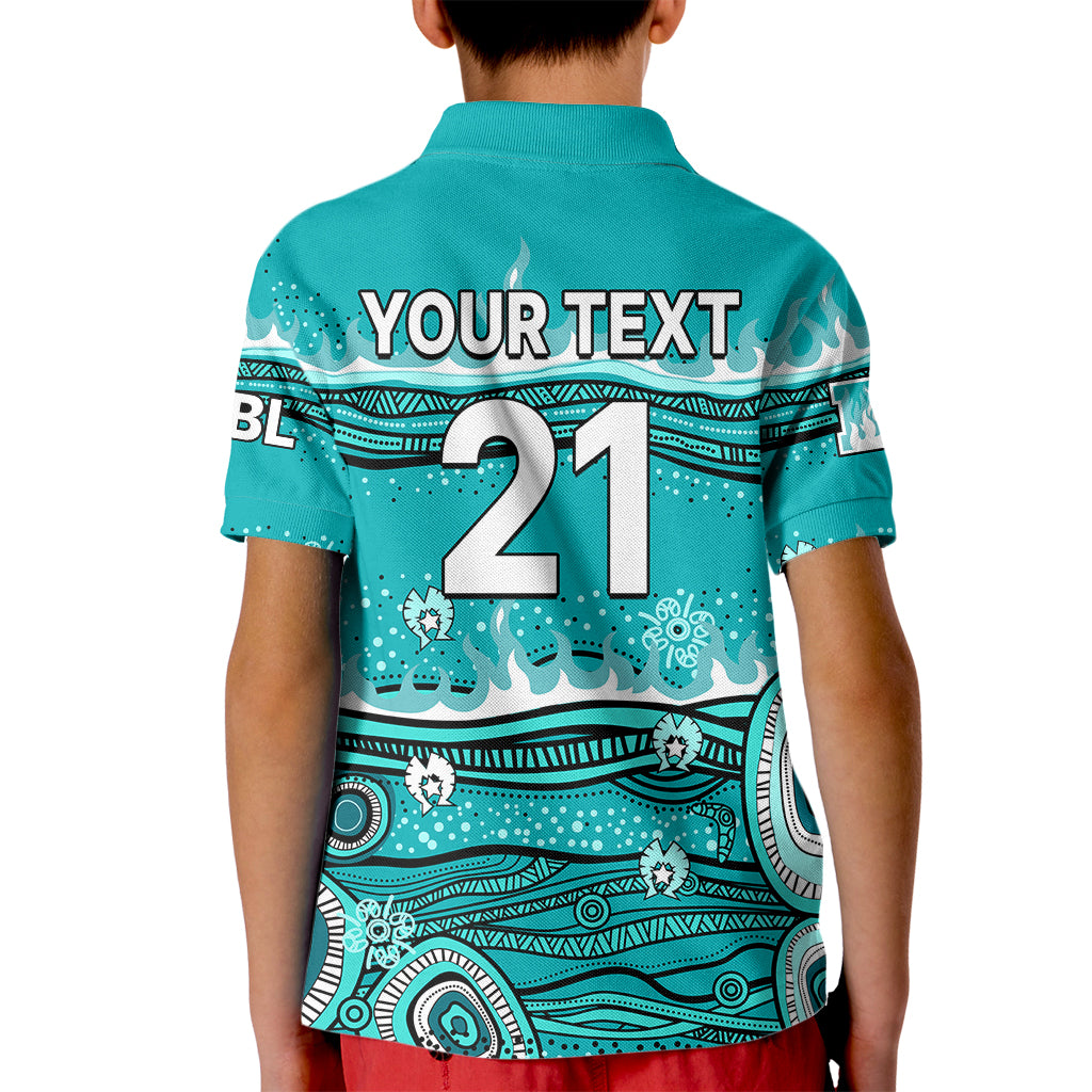 (Custom Text And Number) Australia Heat Cricket Kid Polo Shirt Indigenous 2023 - Vibe Hoodie Shop