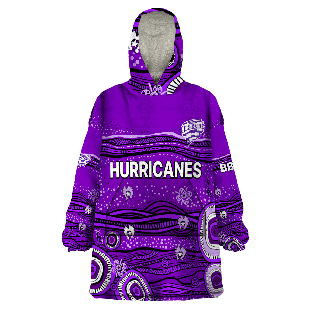 Australia Hurricanes Cricket Wearable Blanket Hoodie Indigenous 2023 - Vibe Hoodie Shop