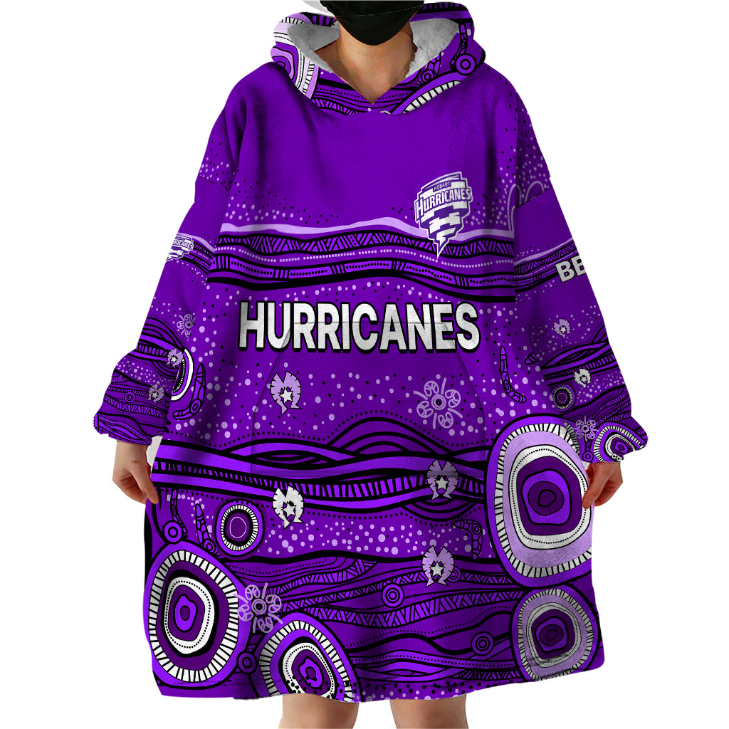 Australia Hurricanes Cricket Wearable Blanket Hoodie Indigenous 2023 - Vibe Hoodie Shop