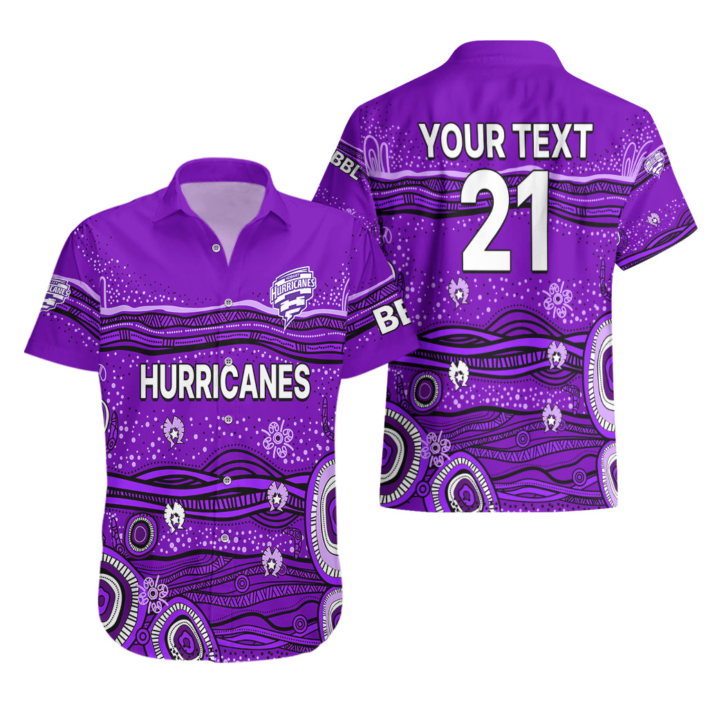 (Custom Text And Number) Australia Hurricanes Cricket Hawaiian Shirt Indigenous 2023 - Vibe Hoodie Shop