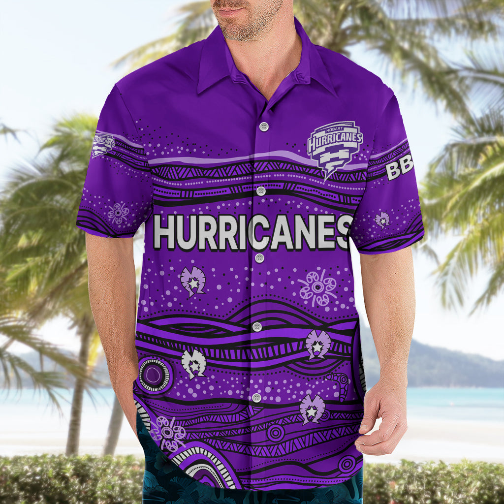 (Custom Text And Number) Australia Hurricanes Cricket Hawaiian Shirt Indigenous 2023 - Vibe Hoodie Shop