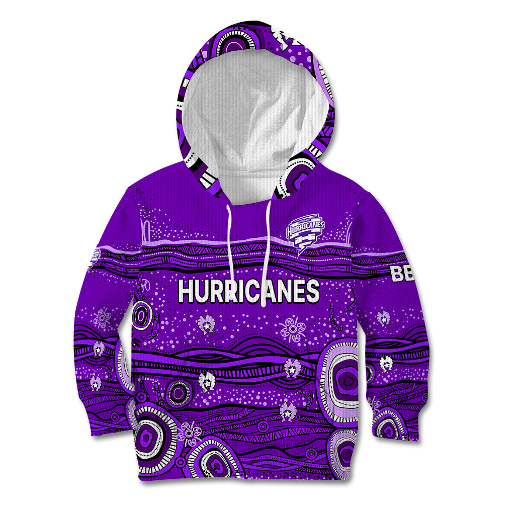 (Custom Text And Number) Australia Hurricanes Cricket Kid Hoodie Indigenous 2023 - Vibe Hoodie Shop