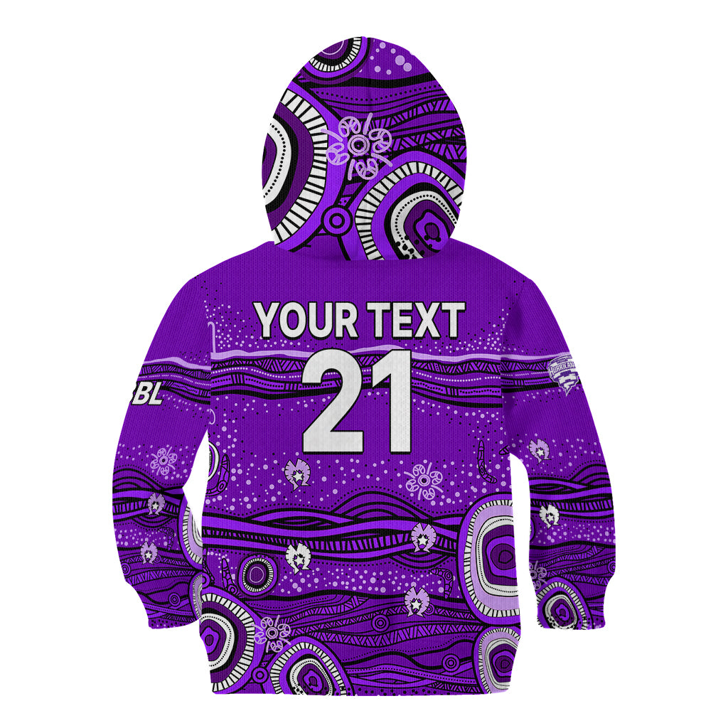 (Custom Text And Number) Australia Hurricanes Cricket Kid Hoodie Indigenous 2023 - Vibe Hoodie Shop