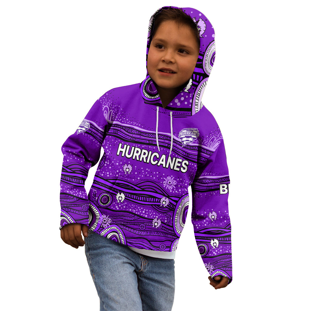 (Custom Text And Number) Australia Hurricanes Cricket Kid Hoodie Indigenous 2023 - Vibe Hoodie Shop