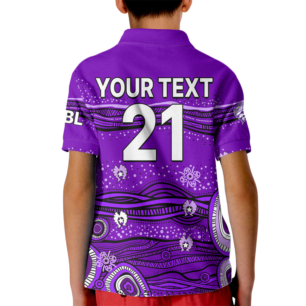 (Custom Text And Number) Australia Hurricanes Cricket Kid Polo Shirt Indigenous 2023 - Vibe Hoodie Shop