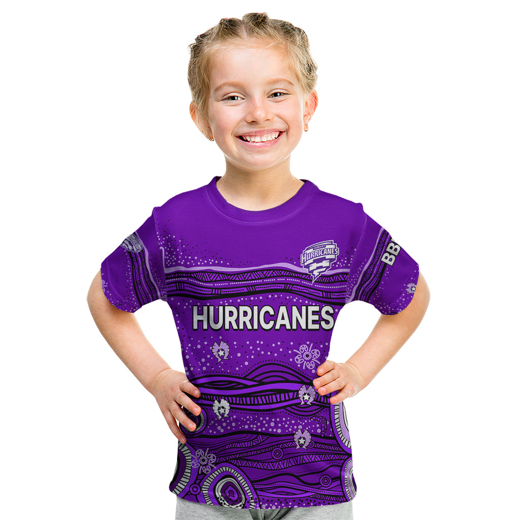 (Custom Text And Number) Australia Hurricanes Cricket Kid T Shirt Indigenous 2023 - Vibe Hoodie Shop