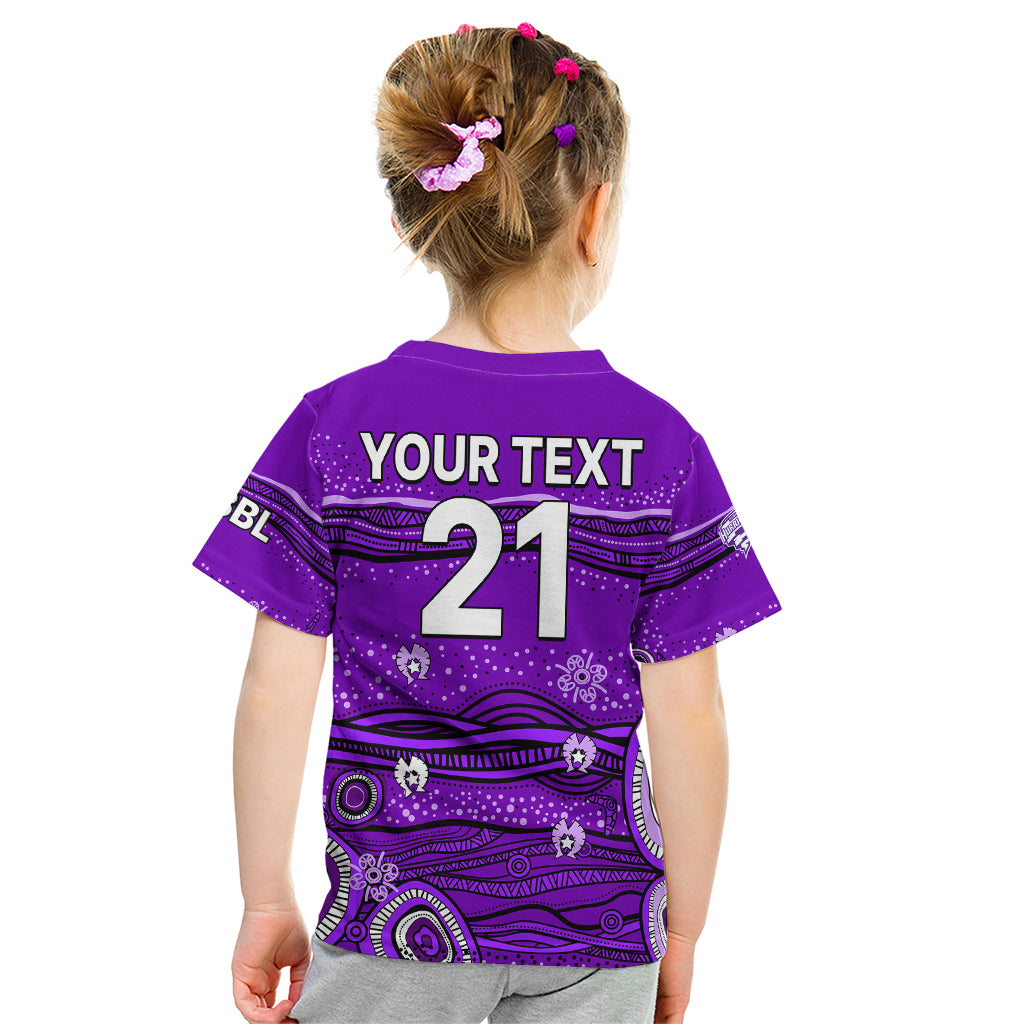 (Custom Text And Number) Australia Hurricanes Cricket Kid T Shirt Indigenous 2023 - Vibe Hoodie Shop