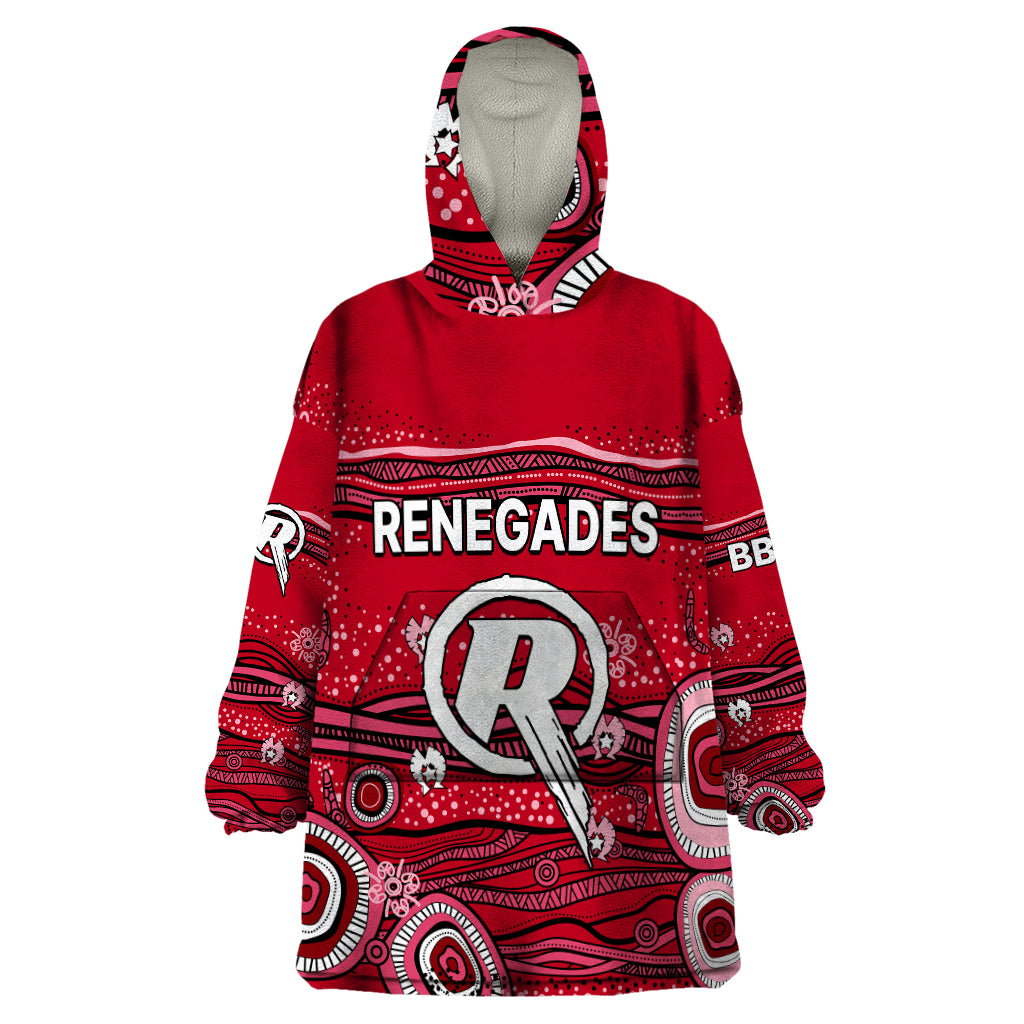 Australia Renegades Cricket Wearable Blanket Hoodie Indigenous 2023 - Vibe Hoodie Shop