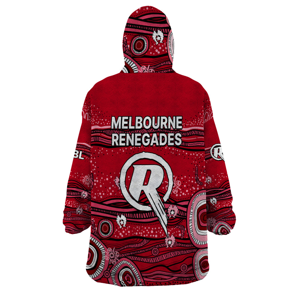 Australia Renegades Cricket Wearable Blanket Hoodie Indigenous 2023 - Vibe Hoodie Shop