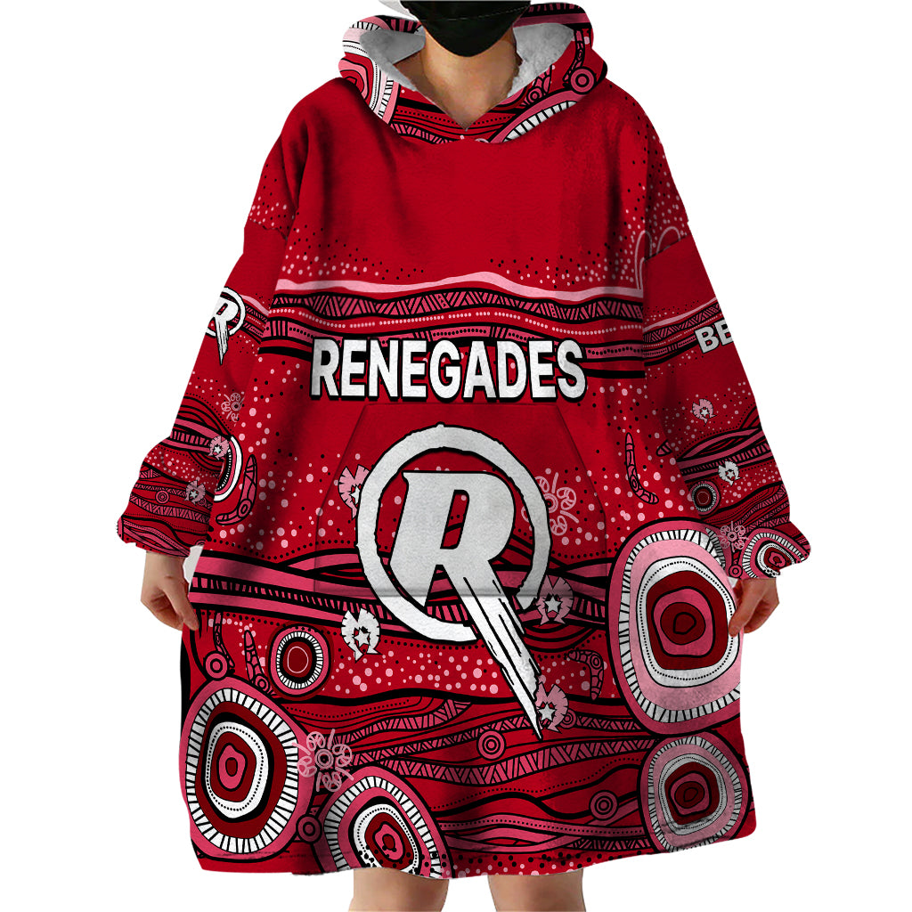 Australia Renegades Cricket Wearable Blanket Hoodie Indigenous 2023 - Vibe Hoodie Shop