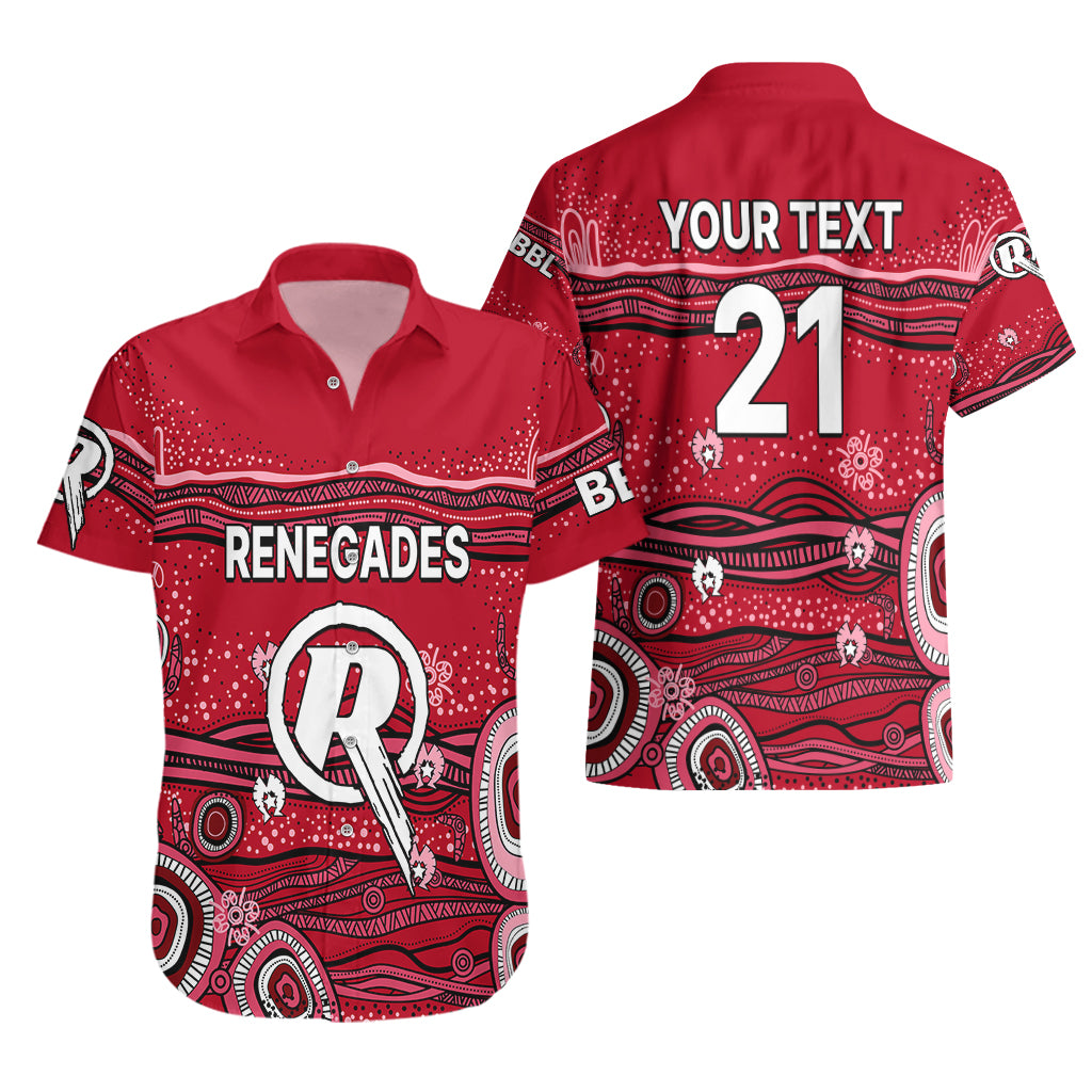 (Custom Text And Number) Australia Renegades Cricket Hawaiian Shirt Indigenous 2023 - Vibe Hoodie Shop