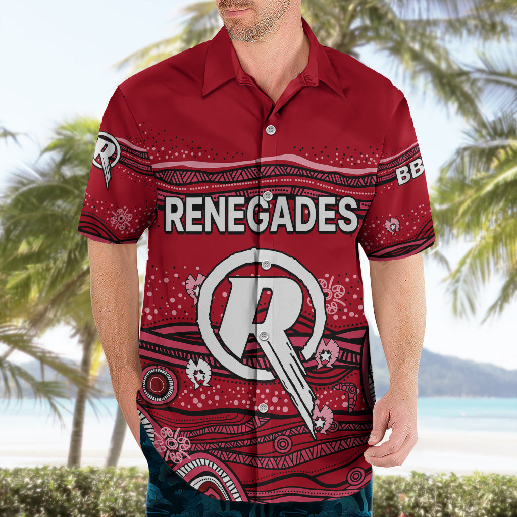 (Custom Text And Number) Australia Renegades Cricket Hawaiian Shirt Indigenous 2023 - Vibe Hoodie Shop