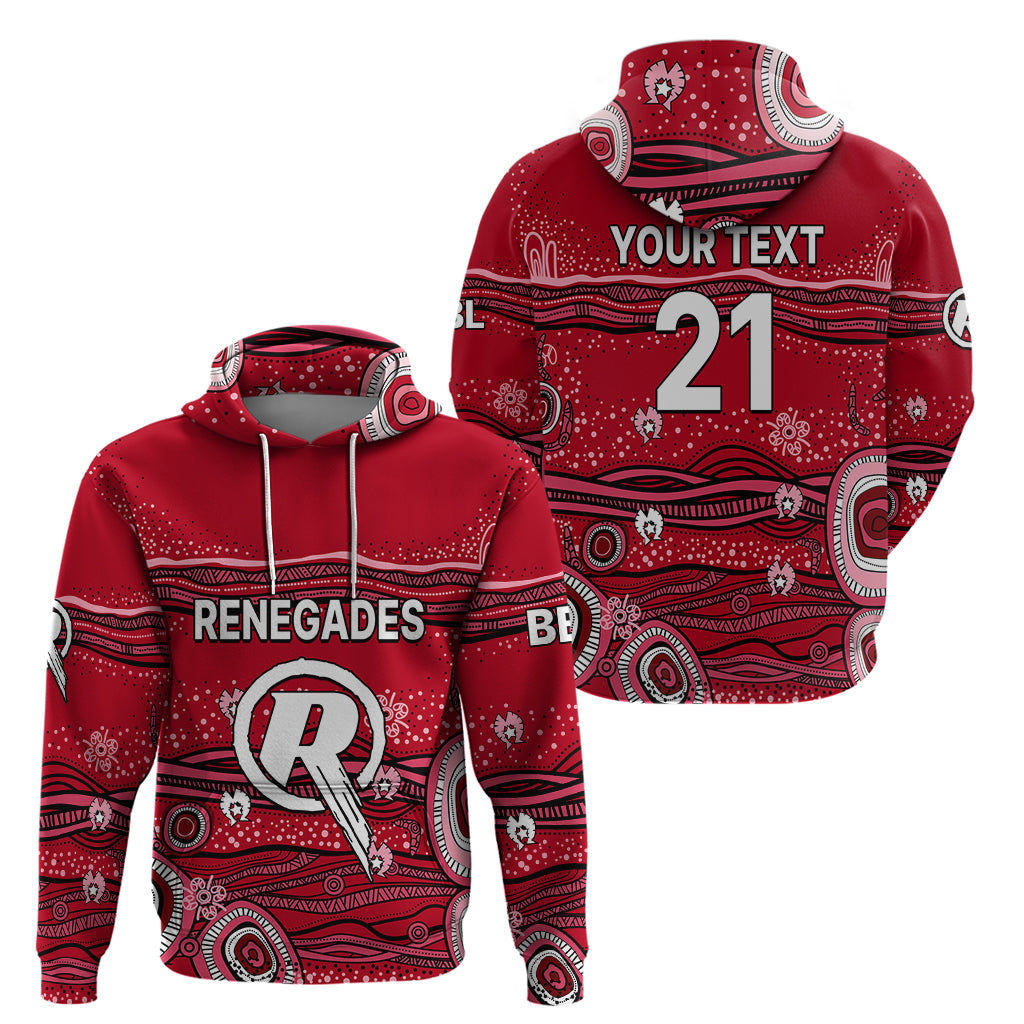 (Custom Text And Number) Australia Renegades Cricket Hoodie Indigenous 2023 LT9 - Vibe Hoodie Shop