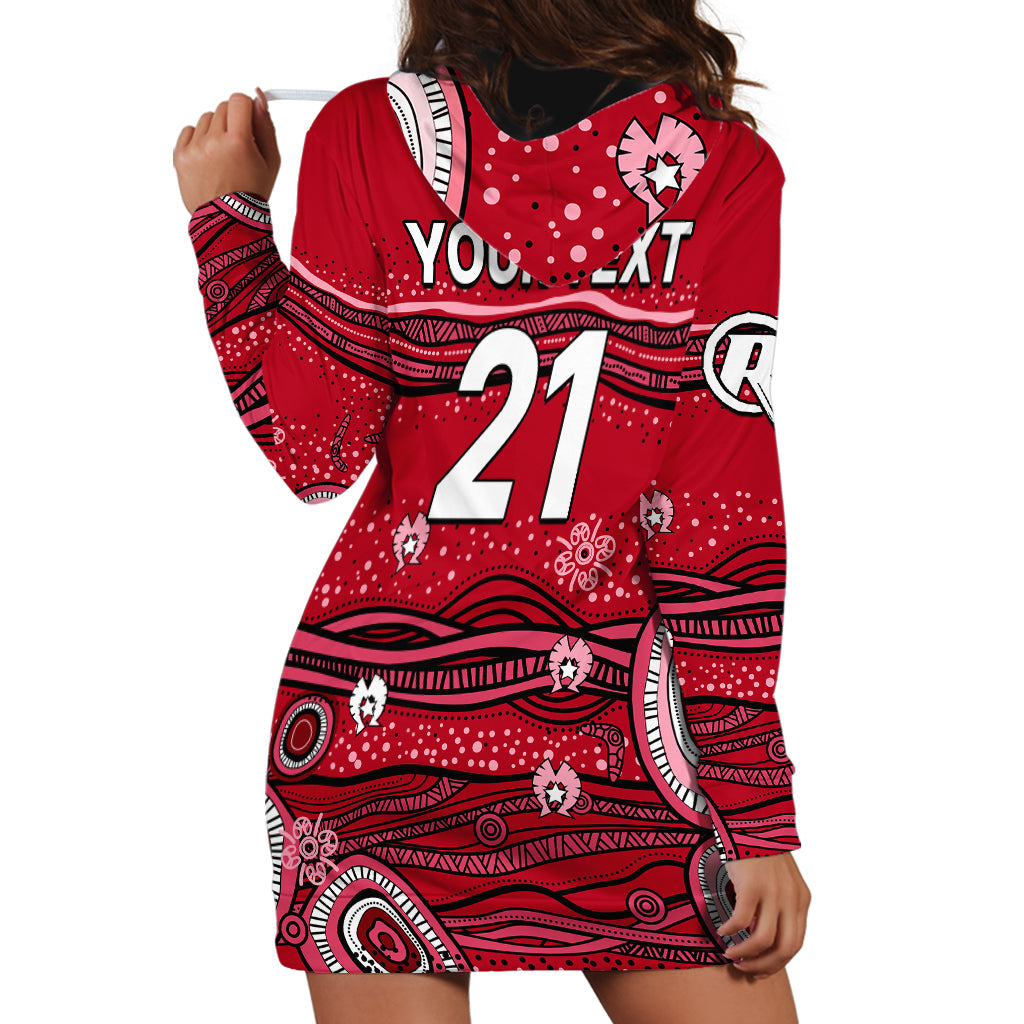 (Custom Text And Number) Australia Renegades Cricket Hoodie Dress Indigenous 2023 - Vibe Hoodie Shop