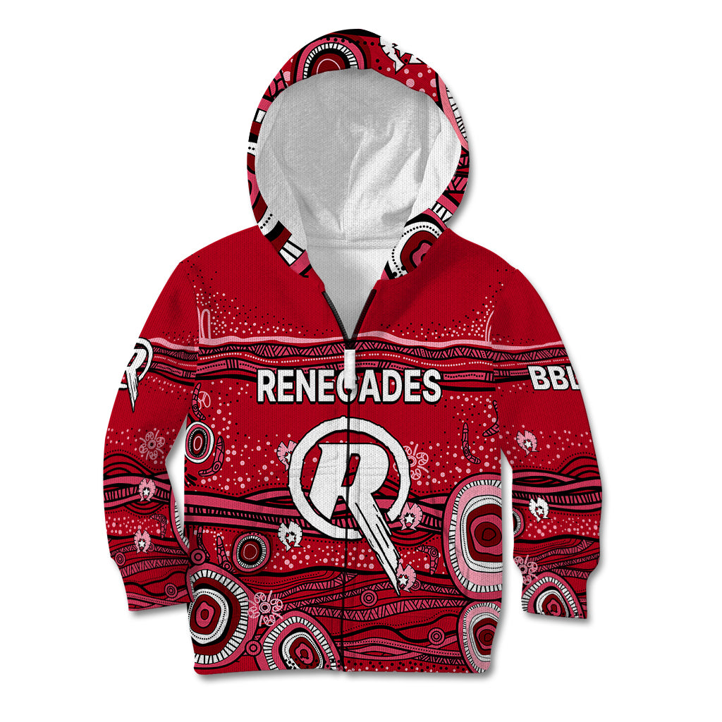 (Custom Text And Number) Australia Renegades Cricket Kid Hoodie Indigenous 2023 - Vibe Hoodie Shop