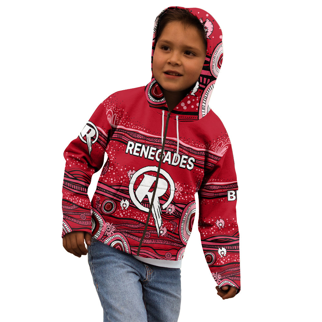 (Custom Text And Number) Australia Renegades Cricket Kid Hoodie Indigenous 2023 - Vibe Hoodie Shop