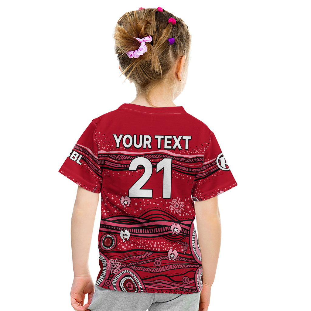 (Custom Text And Number) Australia Renegades Cricket Kid T Shirt Indigenous 2023 - Vibe Hoodie Shop