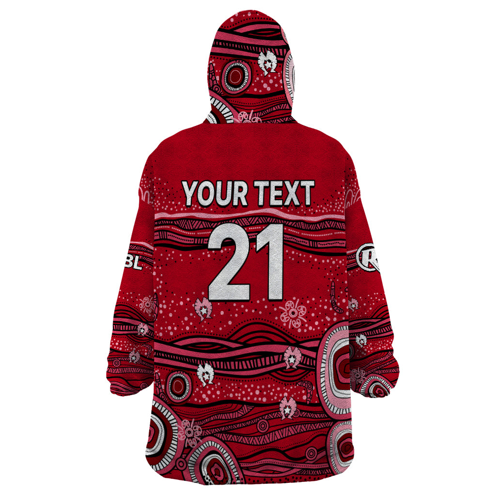 (Custom Text And Number) Australia Renegades Cricket Wearable Blanket Hoodie Indigenous 2023 - Vibe Hoodie Shop