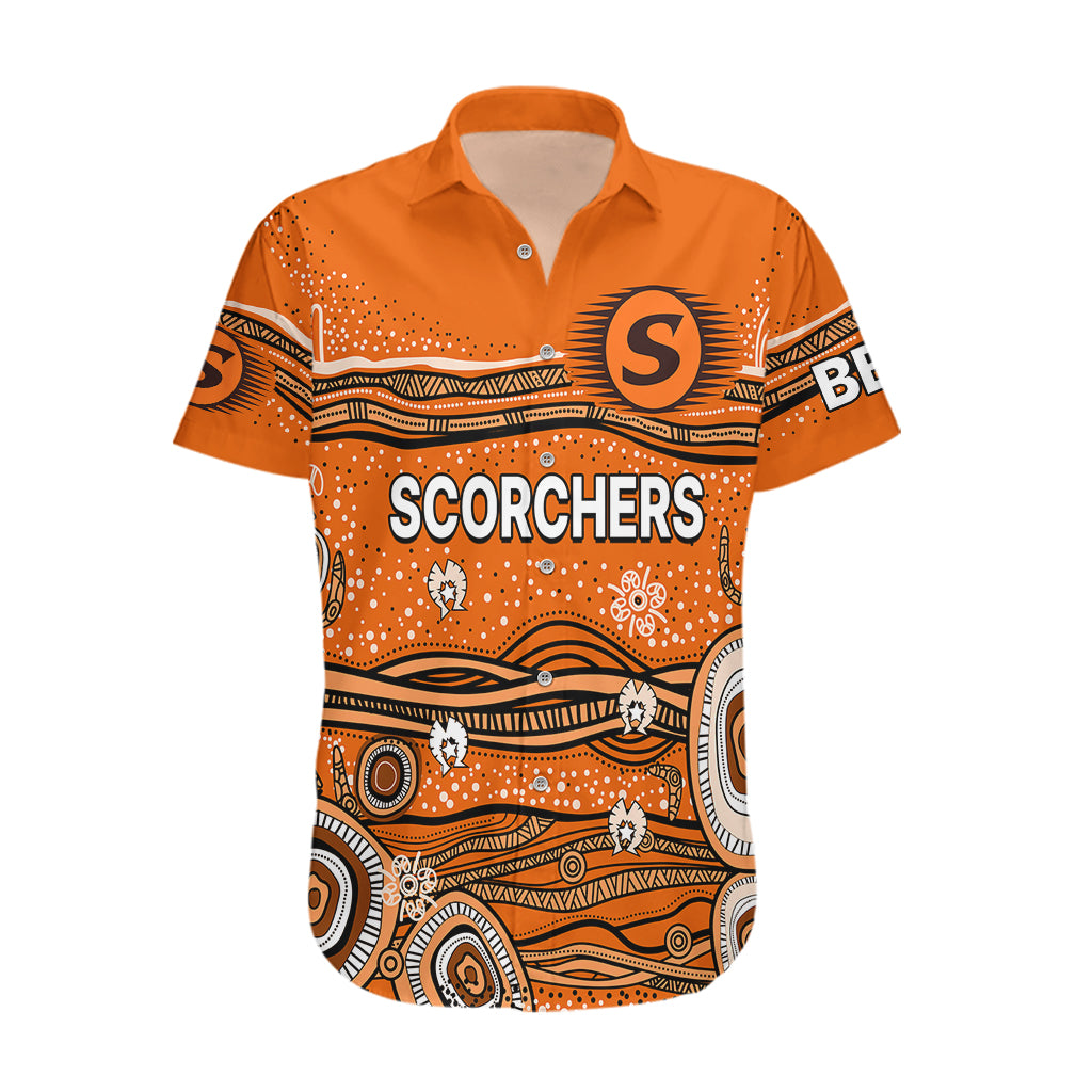 Australia Scorchers Cricket Hawaiian Shirt Indigenous 2023 - Vibe Hoodie Shop